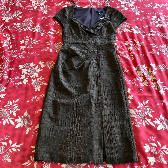 *NWT* Snake-Print Pleated-Waist Sweetheart Neck Dress - Made in Canada- XXS - Picture 6 of 16